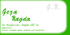 geza magda business card